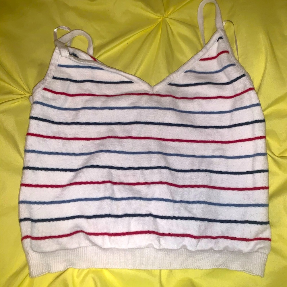 Red, White and Blue Crop Top
